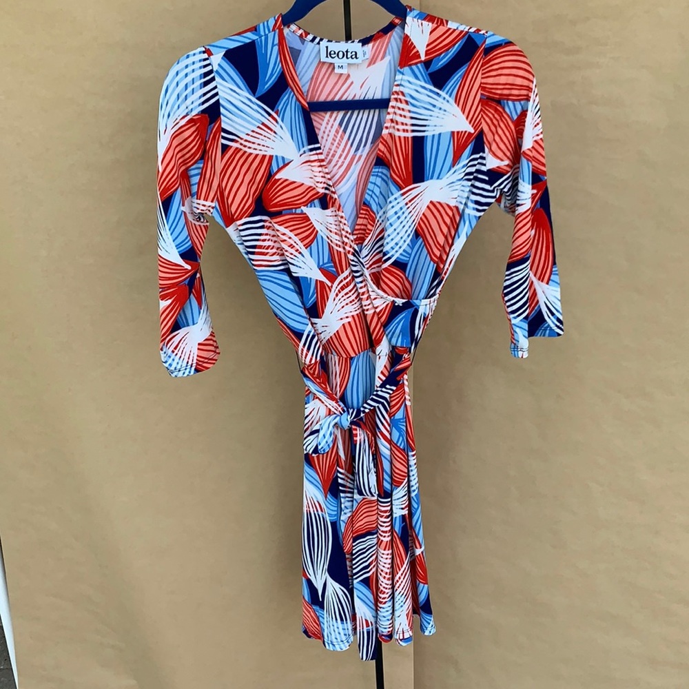 Leota size medium faux wrap / tie dress